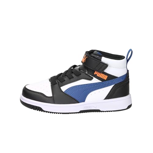 Puma Schuhe Rebound V6 Mid AC+ PS Code 393832-31 Weiß Kinder, Weiß Blau Schwarz, 35 EU von PUMA