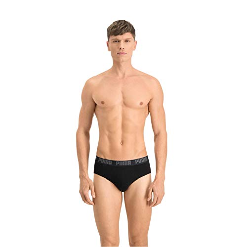 PUMA Herren Brief Unterwäsche, Black / Black, M EU von PUMA