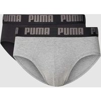 Puma Slip mit Label-Detail im 2er-Pack in Mittelgrau Melange, Größe L Puma Slip mit Label-Detail im 2er-Pack in Mittelgrau Melange, Größe L von Puma