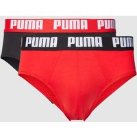 Puma Slip mit Label-Detail im 2er-Pack in Rot, Größe M von Puma