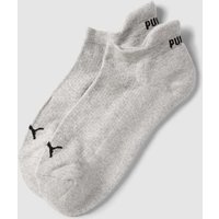 Puma Sneakersocken mit Label-Details Modell 'Cushioned' im 2er-Pack in Silber Melange, Größe 35/38 von Puma