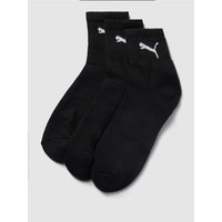 PUMA Socken mit Label-Detail im 3er-Pack Modell 'SHORT CREW' in Black, Größe 35-38 von Puma