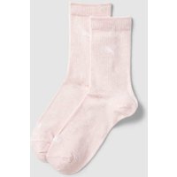 Puma Socken mit Label-Details im 2er-Pack in Rose Melange, Größe 39-42 von Puma