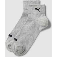 PUMA Socken mit Logo-Print im 2er-Pack in Silber Melange, Größe 39-42 von Puma