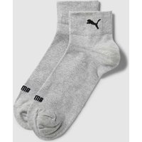 Puma Socken mit Logo-Print im 2er-Pack in Silber Melange, Größe 39/42 von Puma