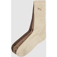 Puma Sportsocken im 3er-Pack in Beige Melange, Größe 39/42 von Puma