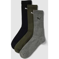 Puma Sportsocken im 3er-Pack in Oliv, Größe 39/42 von Puma