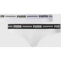 Puma String mit elastischem Logo-Bund in Weiss, Größe XL von Puma