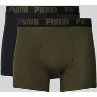 PUMA Trunks mit Label-Detail im 2er-Pack in Khaki, Größe S von Puma