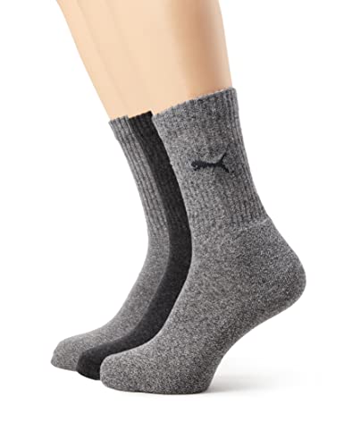 PUMA 18 Paar Sportsocken Tennis Socken Gr. 35-49 Unisex für sie und ihn, Socken & Strümpfe:43-46, Farbe:207 anthracite/grey von PUMA
