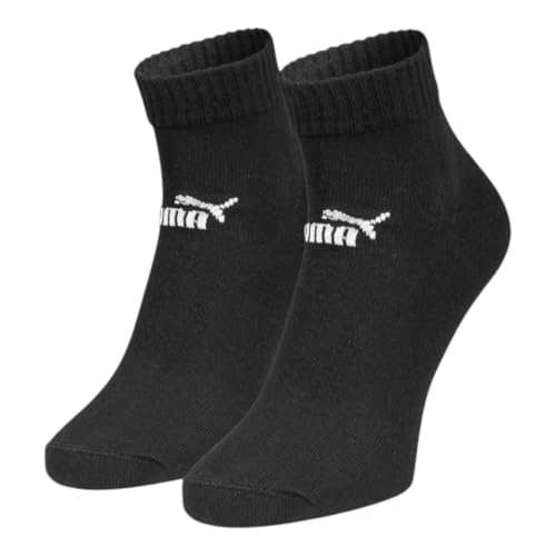 Puma Unisex Elements Plain Quarter 3P bl Socken, Schwarz, 39-42 von PUMA