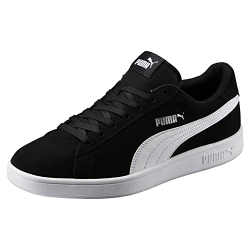 PUMA Unisex SMASH V2 Low-Top Trainers, PUMA BLACK-PUMA WHITE-PUMA SILVER, 42.5 EU von PUMA