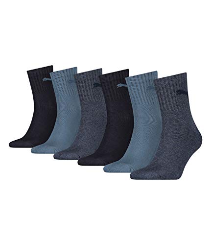 PUMA Unisex Short Crew Socken Basic Sportsocken 6er Pack, Größe:47-49;Farbe:Denim Blue (460) von PUMA