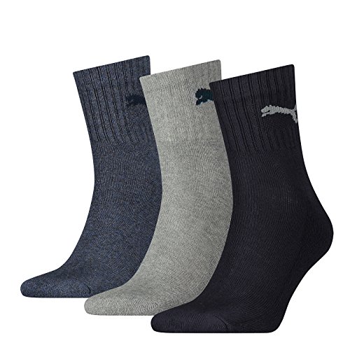 Puma Unisex Short Socken, Marineblau/Grau/Blau, 39/42 (3er Pack) von Puma