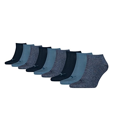 PUMA unisex Sneaker Socken Kurzsocken Sportsocken 261080001 9 Paar, Farbe:Blau, Menge:9 Paar (3x 3er Pack), Größe:35-38, Artikel:-460 denim blue von PUMA