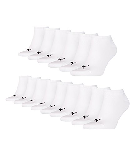 PUMA unisex Sneaker Socken Kurzsocken Sportsocken 261080001 15 Paar, Farbe:Weiß, Menge:15 Paar (5 x 3er Pack), Größe:39-42, Artikel:-300 white von PUMA