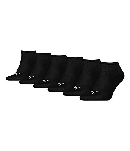 PUMA unisex Sneaker Socken Kurzsocken Sportsocken 261080001 6 Paar, Farbe:Schwarz, Menge:6 Paar (2x 3er Pack), Größe:39-42, Artikel:-200 black von PUMA