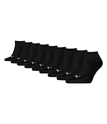 PUMA unisex Sneaker Socken Kurzsocken Sportsocken 261080001 9 Paar, Farbe:Schwarz, Menge:9 Paar (3 x 3er Pack), Größe:35-38, Artikel:-200 black von PUMA