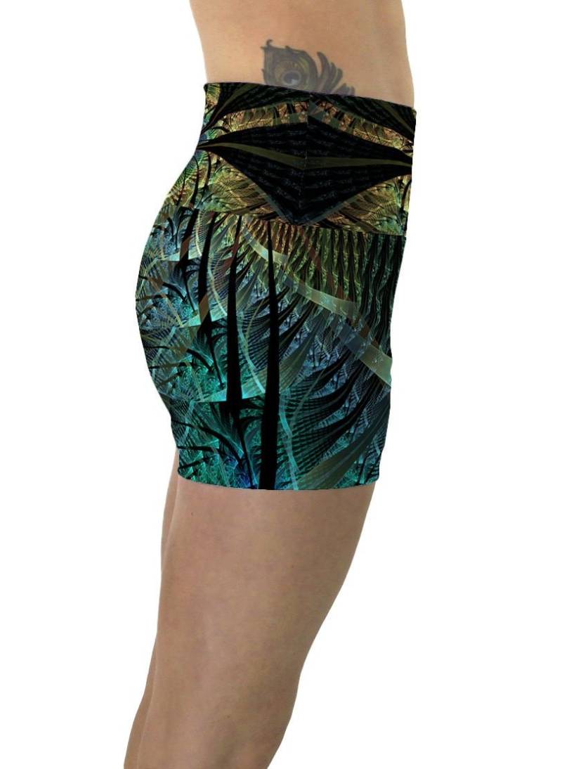 Paonpaon Recycled Hoch Taillierte Shorts Psychedelic Rave Outfit von Pumayana