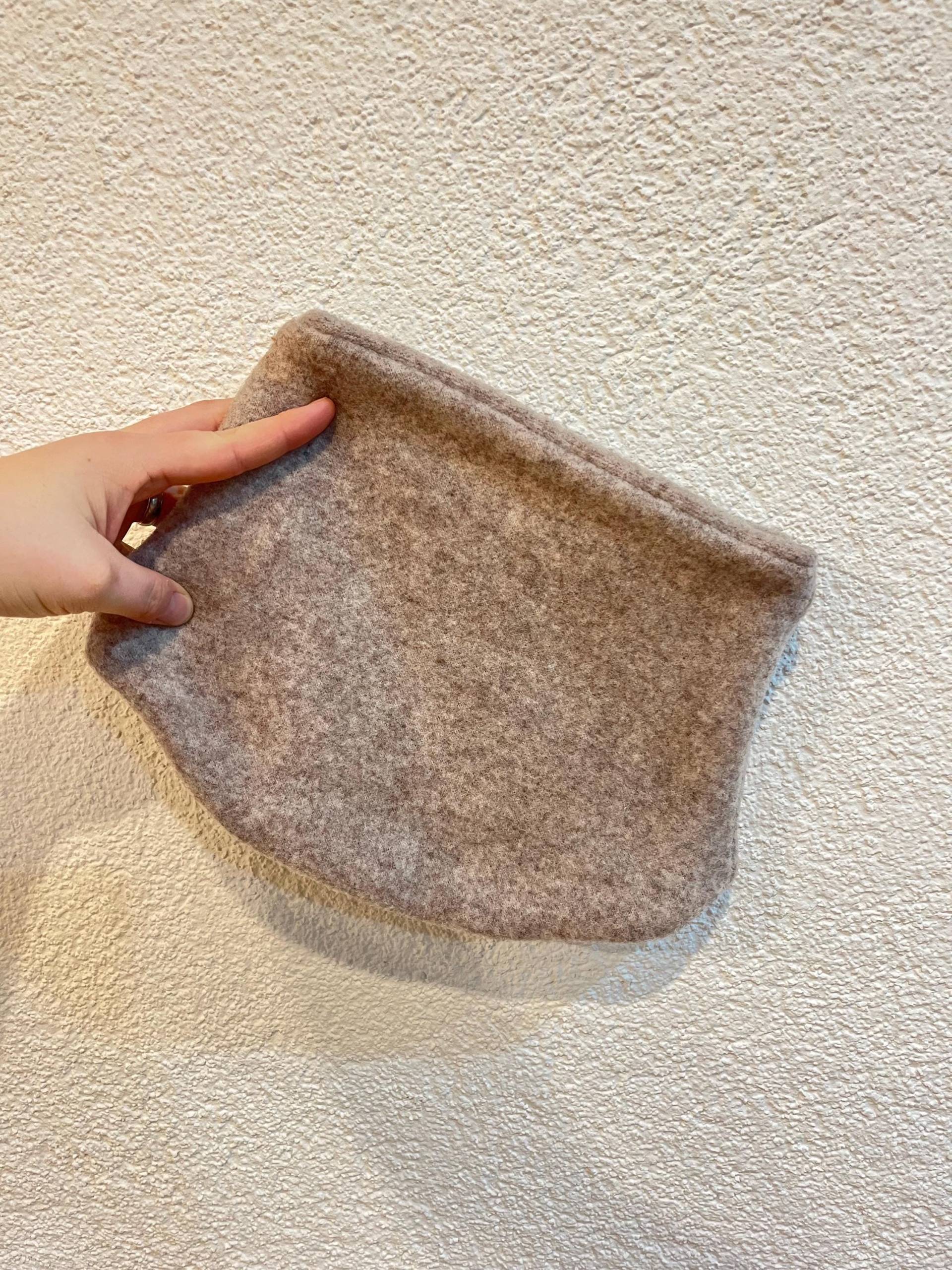 Schal Aus Wollfleece, Wolle, Schurwolle, Loop, Schlupfschal, Beige von PumpelbieneShop