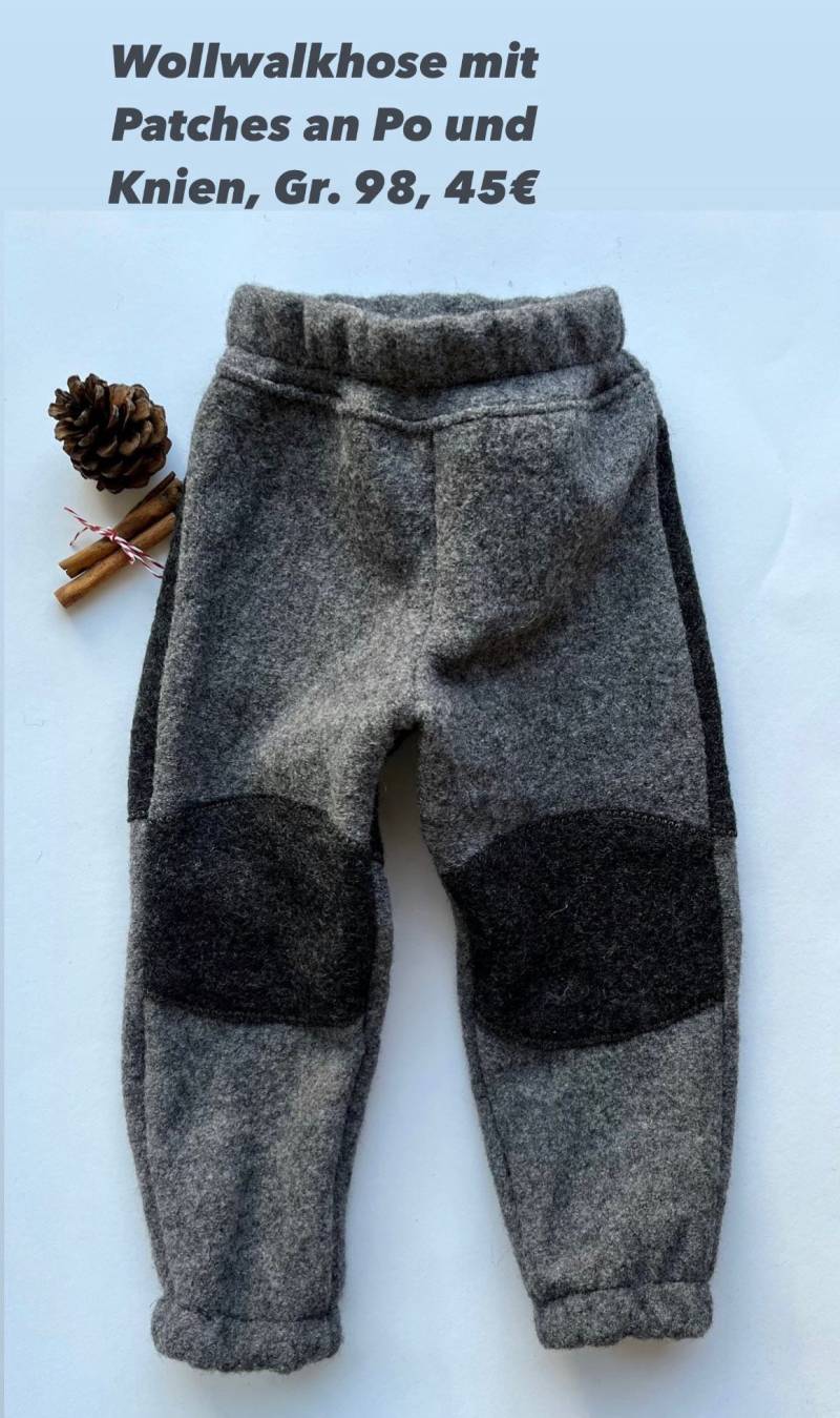 Wollwalk Outdoorhose Walkhose Robusthose Wollhose Hose Schurwolle Grau Anthrazit Schwarz Waldkindergarten Öko Herbst Winter von PumpelbieneShop