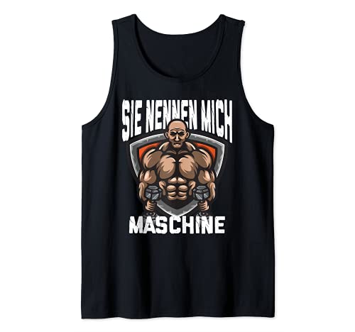 Herren sie nennen mich Maschine Fitness Gym Bodybuilding Tank Top von Pumper Kraftsport