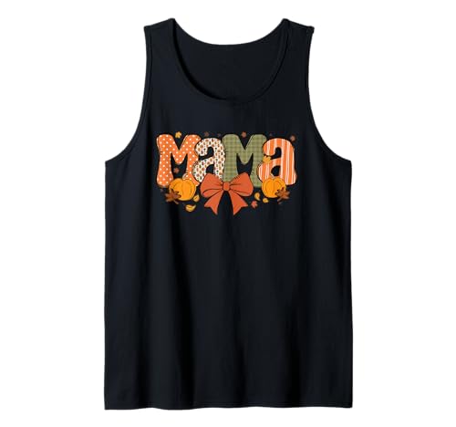 Retro Mama Kürbis Herbst Kokette Schleife Thanksgiving Mama Fall Tank Top von Pumpkin Autumn Fall Thanksgiving Men Women