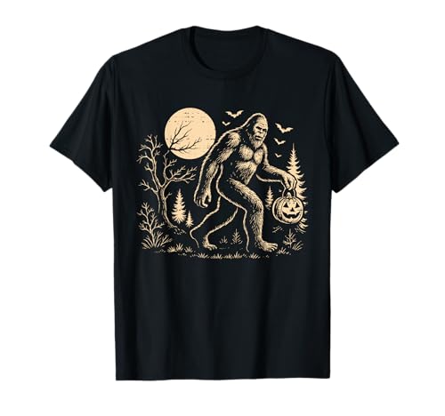 Lustiges Bigfoot Pumskin Spooky Sasquatch Halloween Herren Damen T-Shirt von Pumpkin Bigfoot Sasquatch Halloween