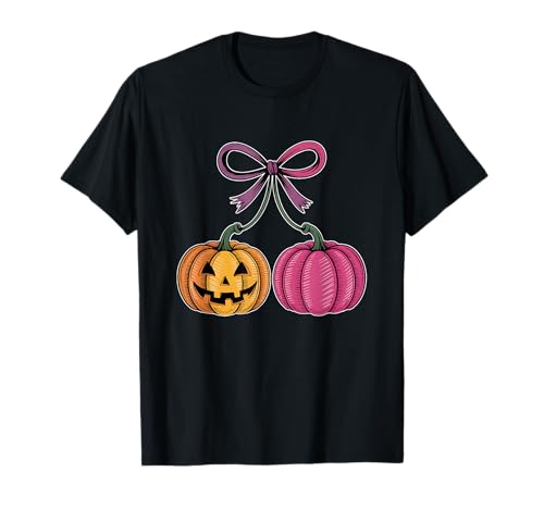 Kürbis Kirschen Kokette Herbst Halloween Herren Damen Kinder T-Shirt von Pumpkin Cherries Coquette Autumn Halloween