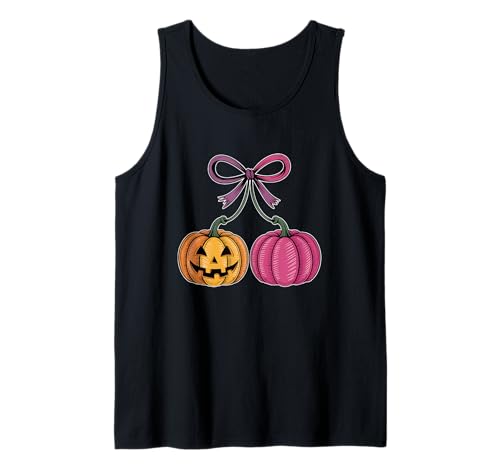 Kürbis Kirschen Kokette Herbst Halloween Herren Damen Kinder Tank Top von Pumpkin Cherries Coquette Autumn Halloween