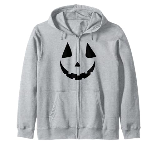 Lustiges Kürbisgesicht Herbst Halloween Kostüm Herren Damen Junge Mädchen Kapuzenjacke von Pumpkin Face Shopp