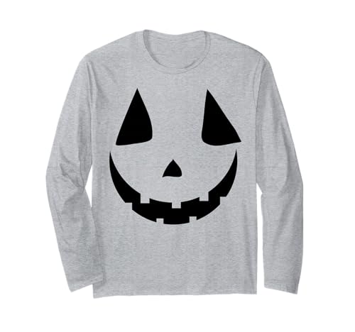 Lustiges Kürbisgesicht Herbst Halloween Kostüm Herren Damen Junge Mädchen Langarmshirt von Pumpkin Face Shopp