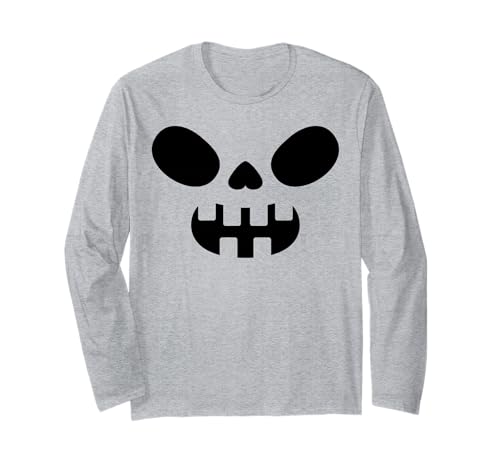 Lustiges Kürbisgesicht Herbst Halloween Kostüm Herren Damen Junge Mädchen Langarmshirt von Pumpkin Face Shopp