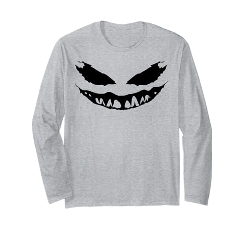 Lustiges Kürbisgesicht Herbst Halloween Kostüm Herren Damen Junge Mädchen Langarmshirt von Pumpkin Face Shopp