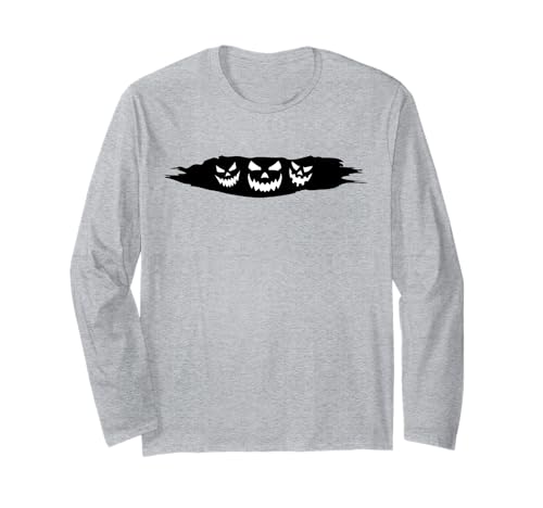 Lustiges Kürbisgesicht Herbst Halloween Kostüm Herren Damen Junge Mädchen Langarmshirt von Pumpkin Face Shopp