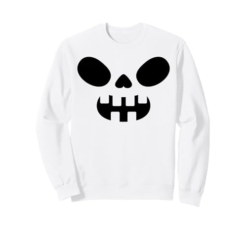 Lustiges Kürbisgesicht Herbst Halloween Kostüm Herren Damen Junge Mädchen Sweatshirt von Pumpkin Face Shopp