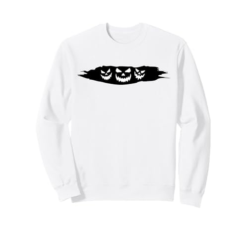 Lustiges Kürbisgesicht Herbst Halloween Kostüm Herren Damen Junge Mädchen Sweatshirt von Pumpkin Face Shopp
