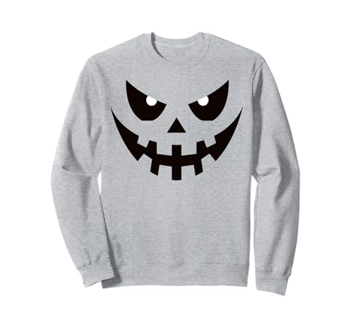 Lustiges Kürbisgesicht Herbst Halloween Kostüm Herren Damen Junge Mädchen Sweatshirt von Pumpkin Face Shopp