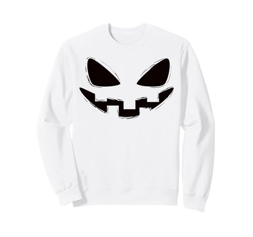 Lustiges Kürbisgesicht Herbst Halloween Kostüm Herren Damen Junge Mädchen Sweatshirt von Pumpkin Face Shopp