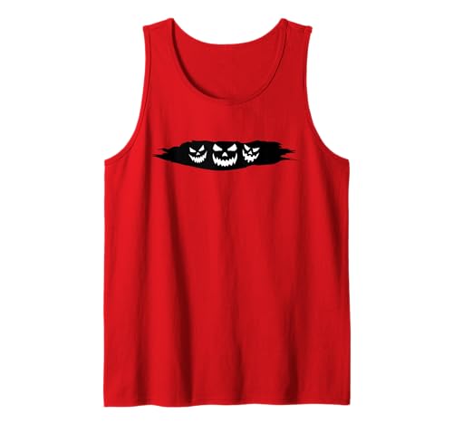 Lustiges Kürbisgesicht Herbst Halloween Kostüm Herren Damen Junge Mädchen Tank Top von Pumpkin Face Shopp