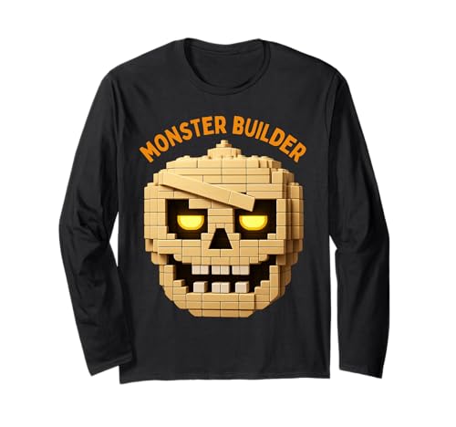 Halloween Master Builder Kürbis Kinder Bausteine Ziegel Langarmshirt von Pumpkin Halloween Master Builder Jack O Lantern
