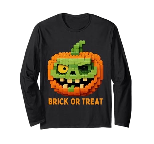 Halloween Master Builder Kürbis Kinder Bausteine Ziegel Langarmshirt von Pumpkin Halloween Master Builder Jack O Lantern