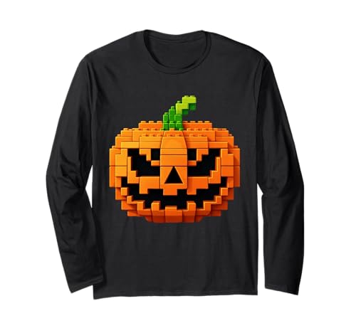 Halloween Master Builder Kürbis Kinder Bausteine Ziegel Langarmshirt von Pumpkin Halloween Master Builder Jack O Lantern