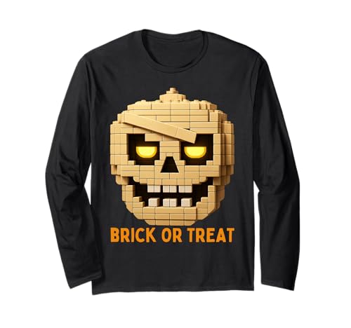 Halloween Master Builder Kürbis Kinder Bausteine Ziegel Langarmshirt von Pumpkin Halloween Master Builder Jack O Lantern