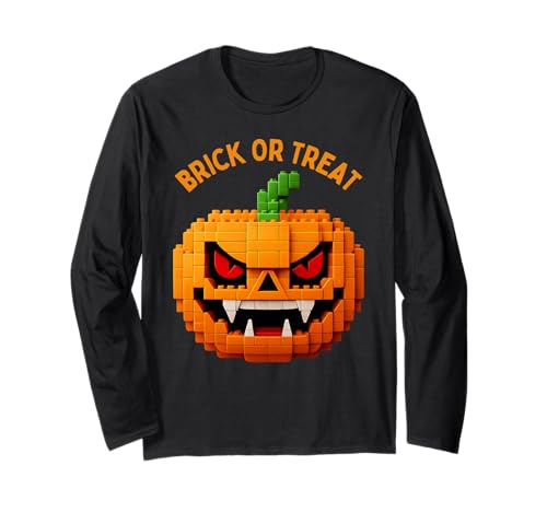 Halloween Master Builder Kürbis Kinder Bausteine Ziegel Langarmshirt von Pumpkin Halloween Master Builder Jack O Lantern