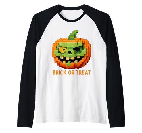 Halloween Master Builder Kürbis Kinder Bausteine Ziegel Raglan von Pumpkin Halloween Master Builder Jack O Lantern