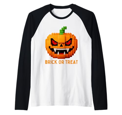 Halloween Master Builder Kürbis Kinder Bausteine Ziegel Raglan von Pumpkin Halloween Master Builder Jack O Lantern