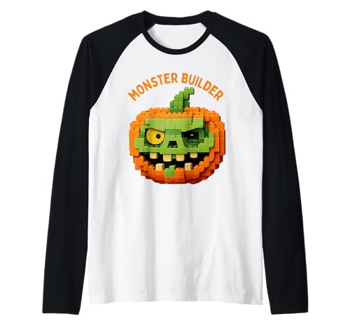 Halloween Master Builder Kürbis Kinder Bausteine Ziegel Raglan von Pumpkin Halloween Master Builder Jack O Lantern