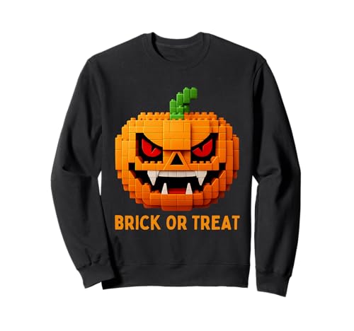 Halloween Master Builder Kürbis Kinder Bausteine Ziegel Sweatshirt von Pumpkin Halloween Master Builder Jack O Lantern
