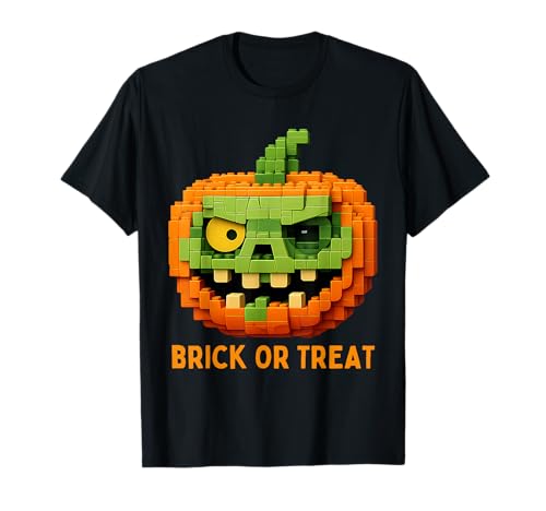 Halloween Master Builder Kürbis Kinder Bausteine Ziegel T-Shirt von Pumpkin Halloween Master Builder Jack O Lantern